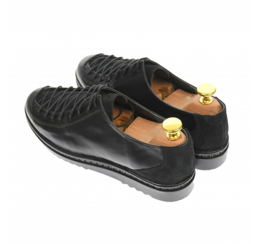 Pantofi dama casual din piele naturala, negru - P501NN