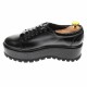 Pantofi dama  casual, platforme de 4 cm, negru - P502N