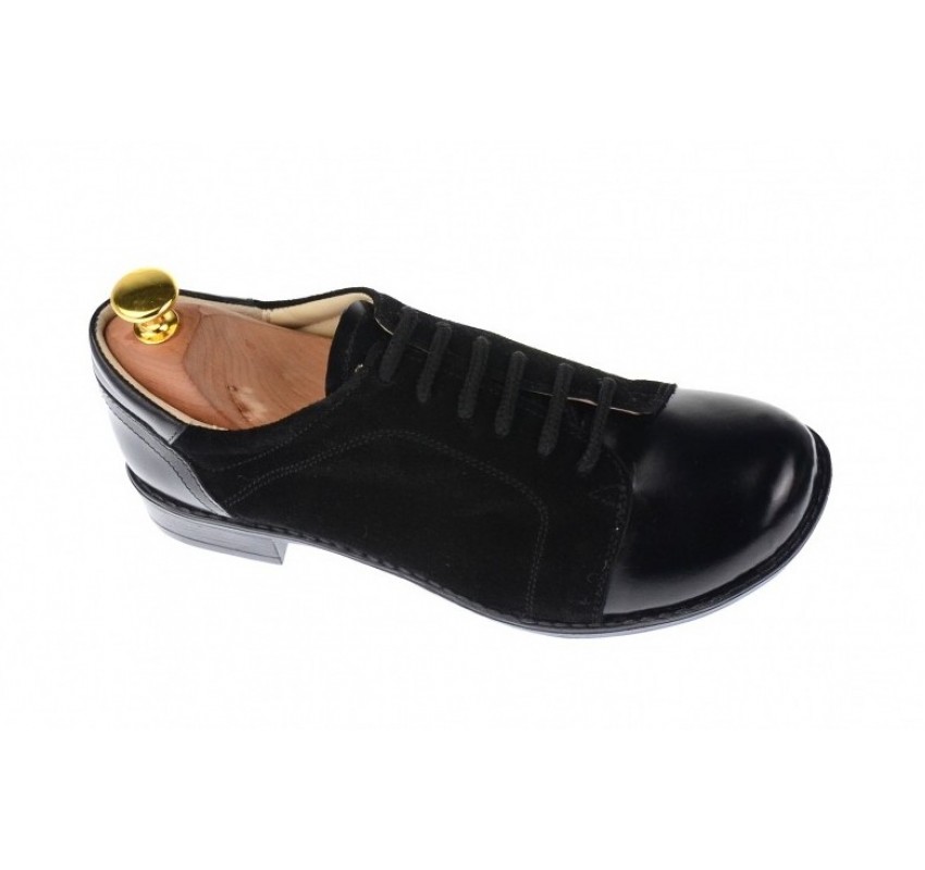 Pantofi dama piele naturala, casual negri - P53NSN