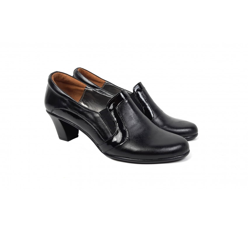 Pantofi de dama eleganti, din piele naturala, cu toc de 5 cm - P72LACN