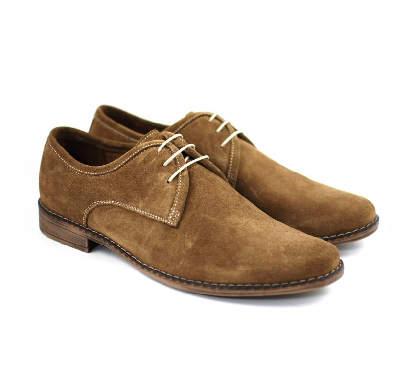 Pantofi barbati casual - eleganti din piele naturala maro deschis - PAMD