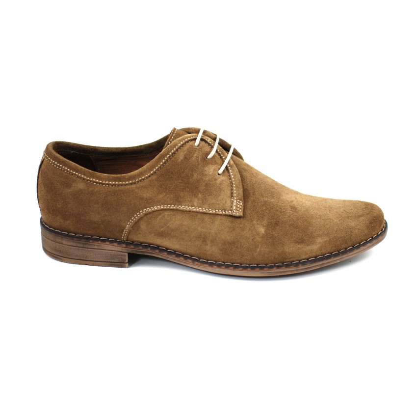 Pantofi barbati casual - eleganti din piele naturala maro deschis - PAMD