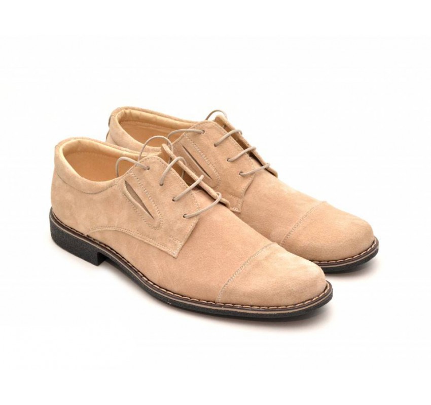 Pantofi barbati casual - eleganti din piele naturala intoarsa - PAVELBEJ1