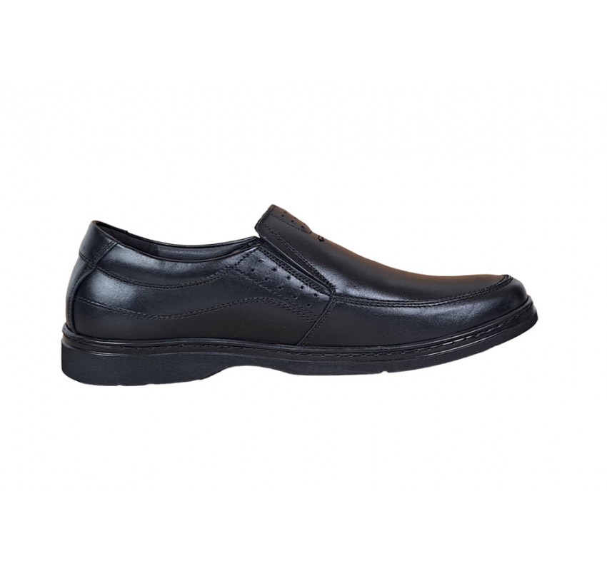 Pantofi barbati casual, din piele naturala cu elastic, PH451ELN GKR