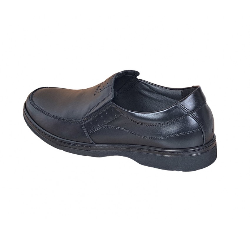 Pantofi barbati casual, din piele naturala cu elastic, PH451ELN GKR