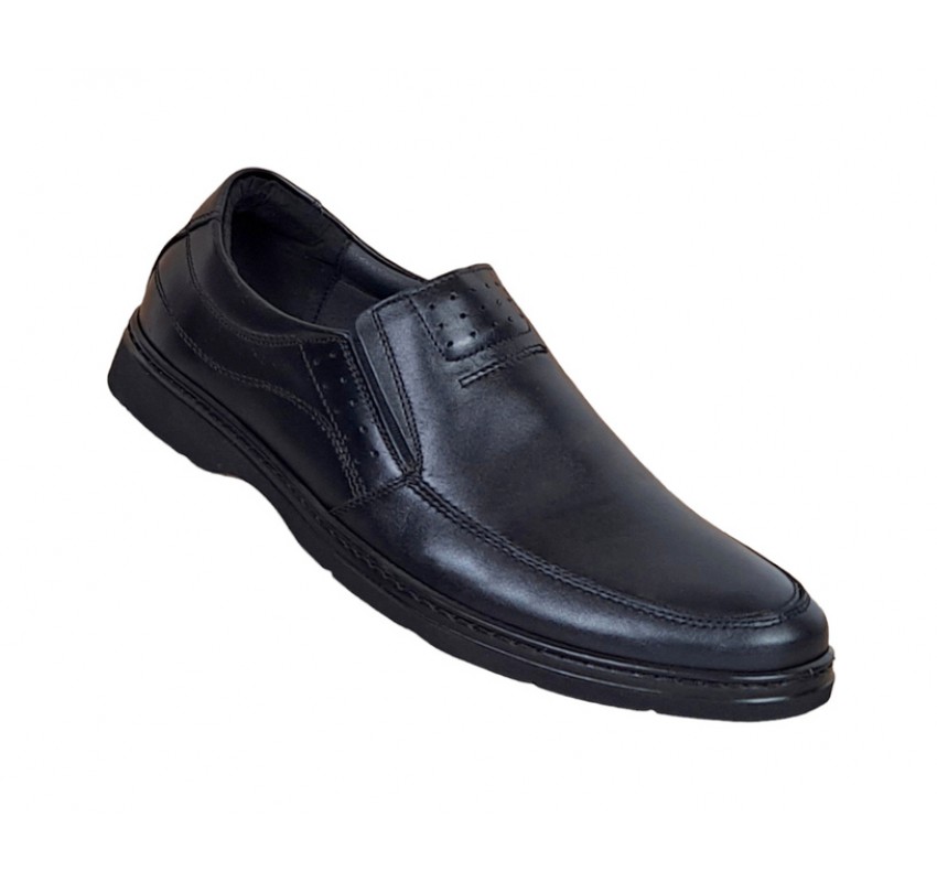 Pantofi barbati casual, din piele naturala cu elastic, PH451ELN GKR