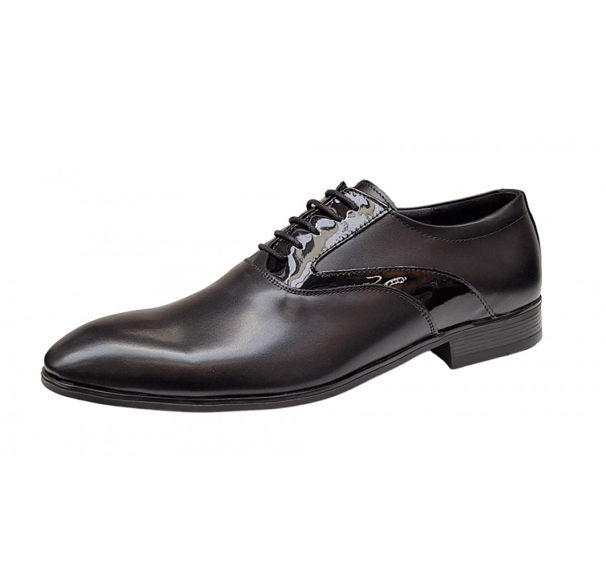 Pantofi barbati eleganti din piele naturala Negru - RSY23NL