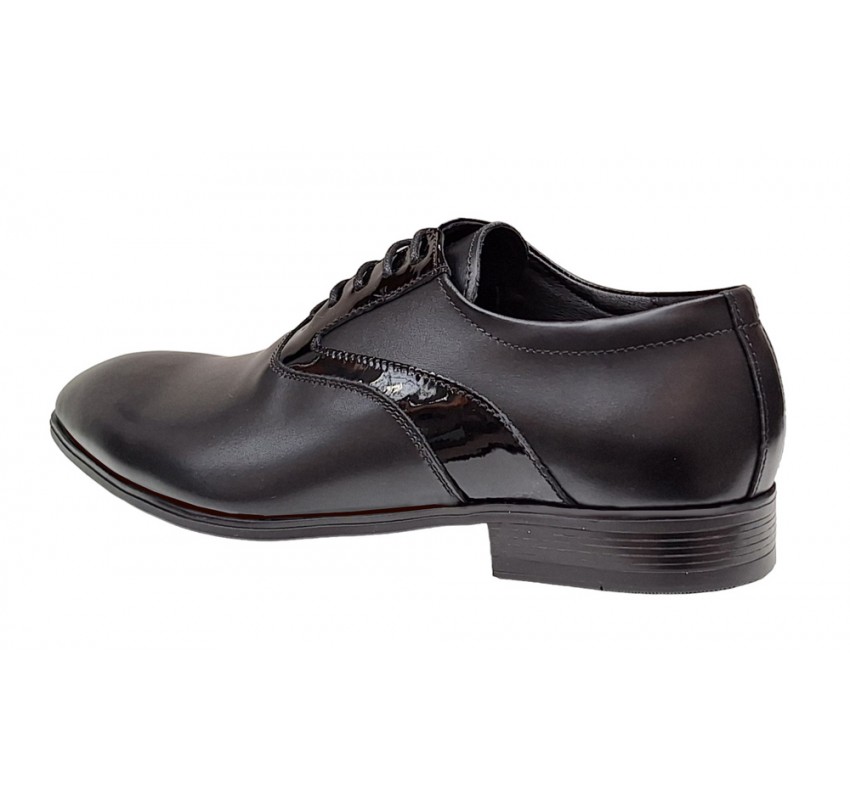 Pantofi barbati eleganti din piele naturala Negru - RSY23NL