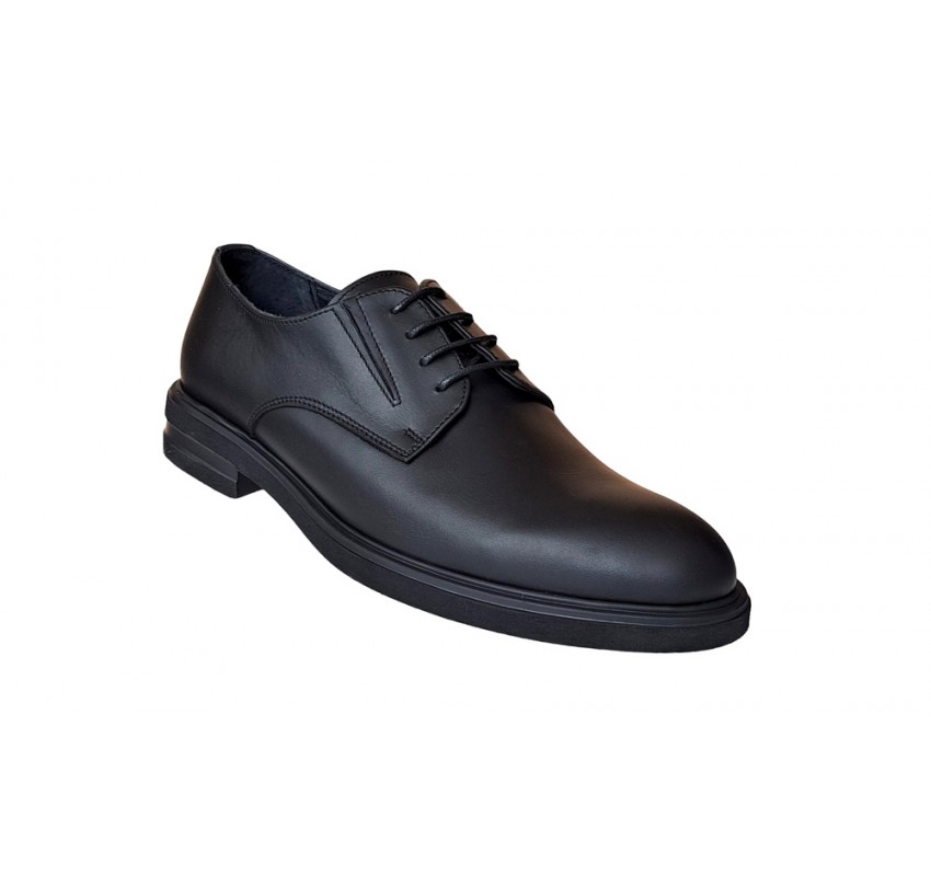 Pantofi barbati, casual, din piele naturala, Negru, X Confort, SCV270N