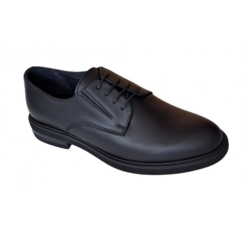 Pantofi barbati, casual, din piele naturala, Negru, X Confort, SCV270N