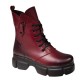 Ghete dama casual, din piele naturala, Shelenova Bordeaux SCV962N