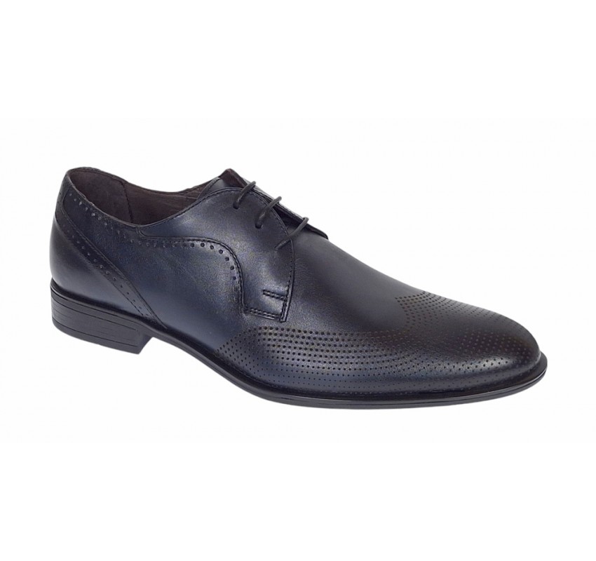 Pantofi barbati eleganti din piele naturala Bleumarin SIR020BL