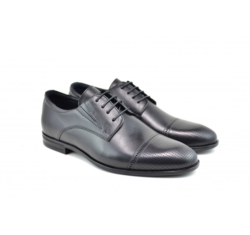 Pantofi barbati eleganti, din piele naturala, Negru, CIUCALETI SHOES