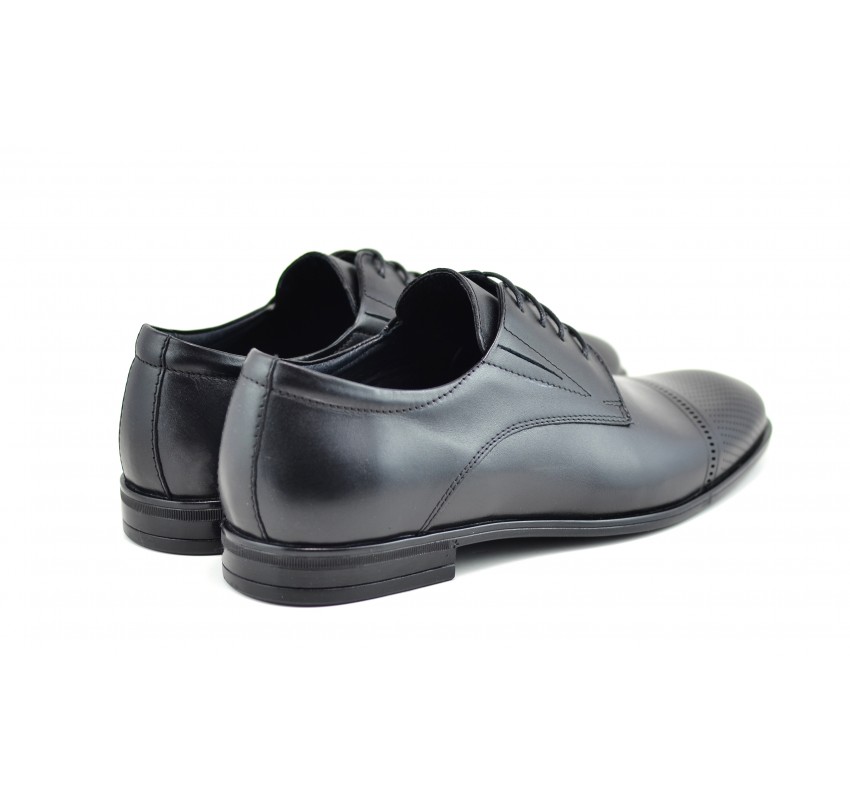 Pantofi barbati eleganti, din piele naturala, Negru, CIUCALETI SHOES