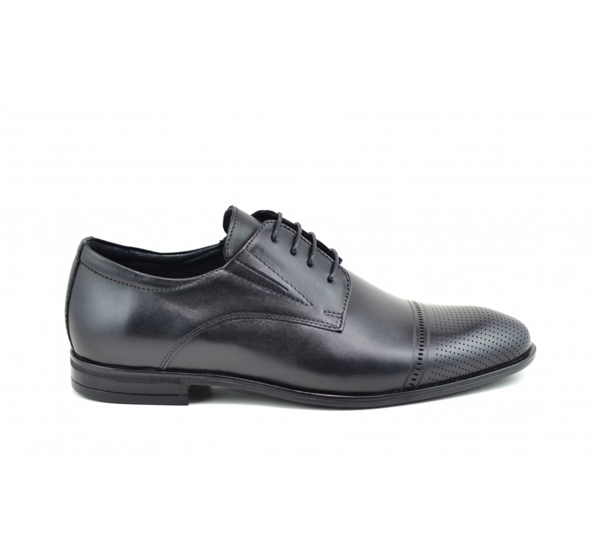 Pantofi barbati eleganti, din piele naturala, Negru, CIUCALETI SHOES