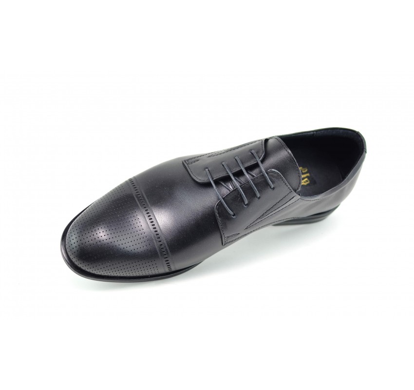 Pantofi barbati eleganti, din piele naturala, Negru, CIUCALETI SHOES