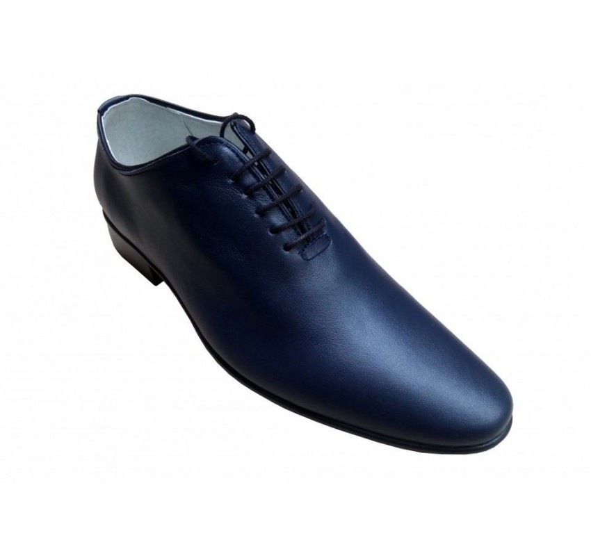 Pantofi barbati eleganti din piele naturala bleumarin - cod STD35BLMBOX