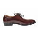 Pantofi barbati office, eleganti din piele naturala, Croco, Maro, LAC, TEST64CRML