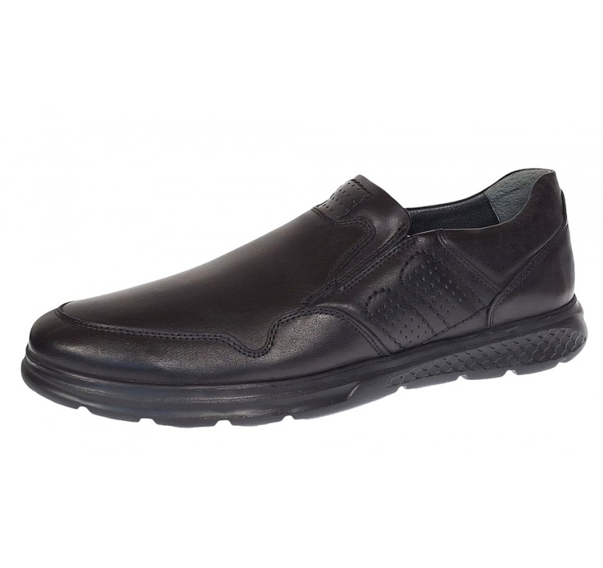 Pantofi barbati casual, foarte comozi din piele naturala Negru VIK777N