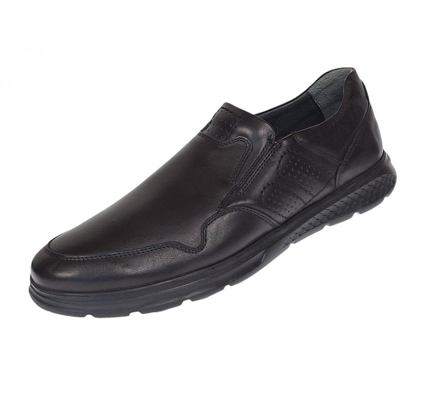 Pantofi barbati casual, foarte comozi din piele naturala Negru VIK777N